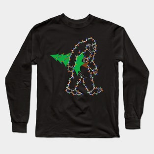 Bigfoot Christmas Tree Light Long Sleeve T-Shirt